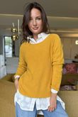 Made in Italy Conrad Body Skim Knit Jumper Dijon